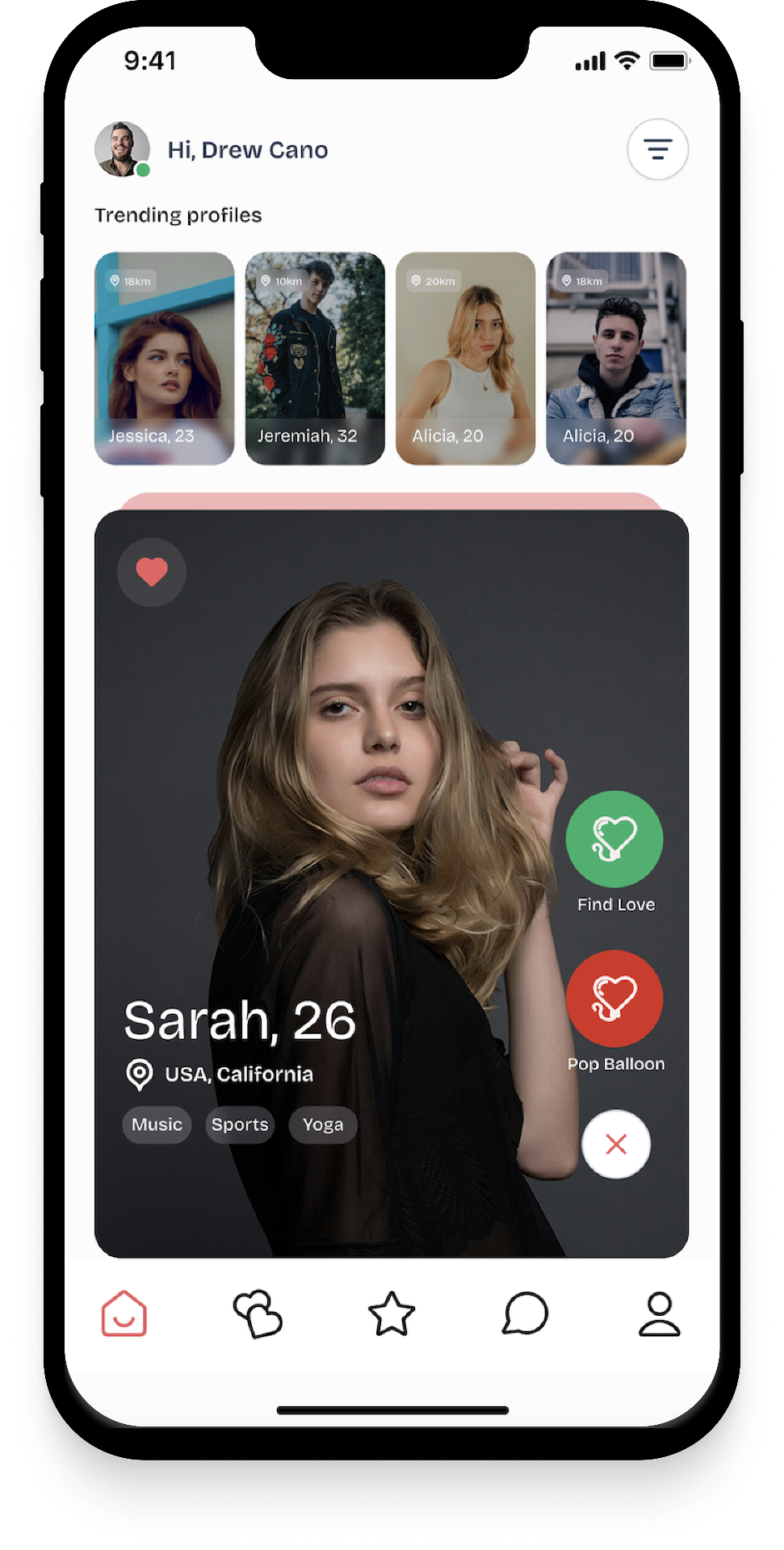 PopLove App Screen